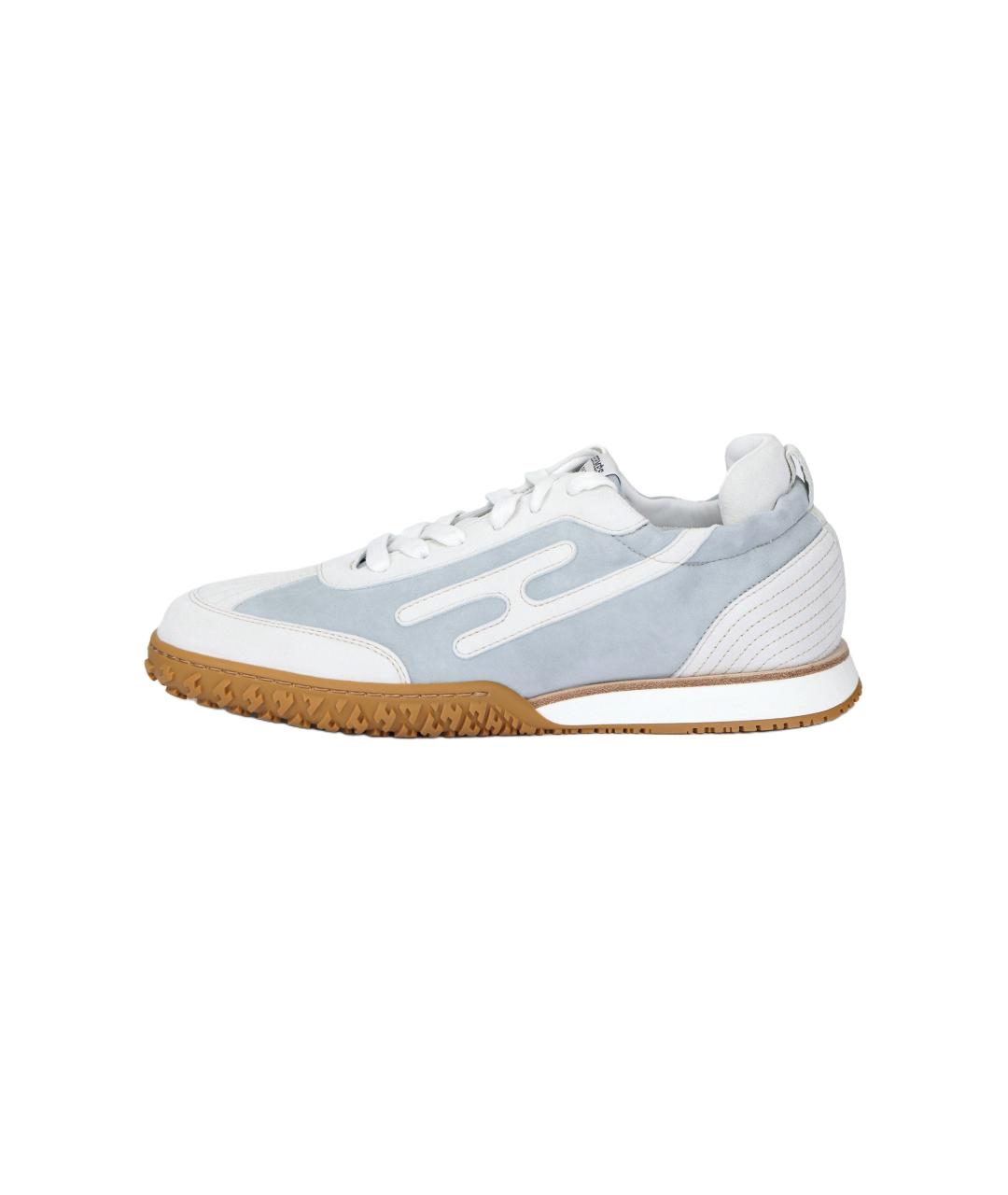 HERMES Белые кожаные кеды, фото 2