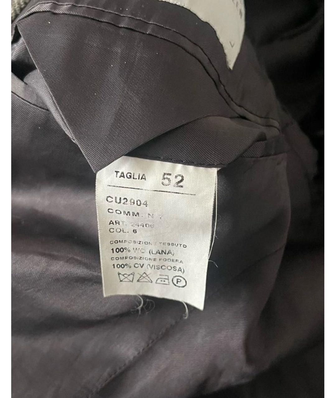 ALEXANDER MCQUEEN Серое шерстяное пальто, фото 4