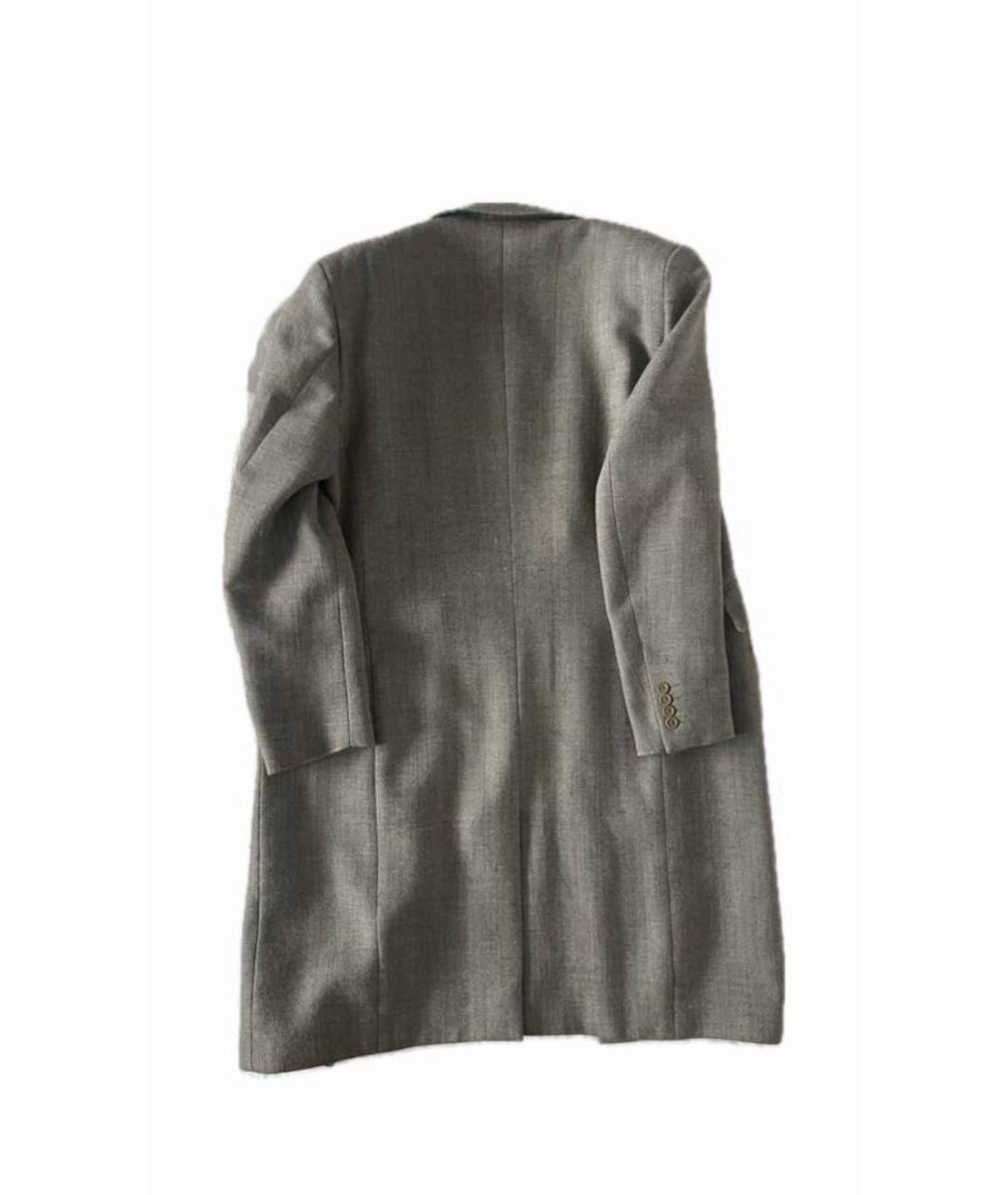 ALEXANDER MCQUEEN Серое шерстяное пальто, фото 2