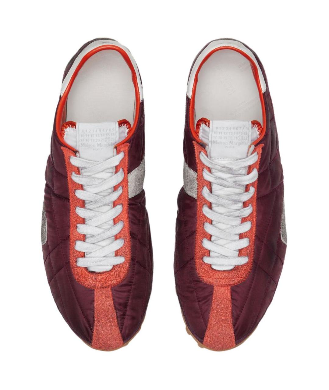 MAISON MARGIELA Бордовые кеды, фото 4