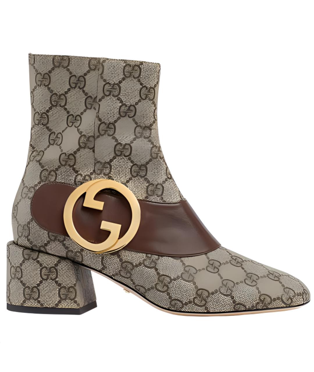 GUCCI Коричневые сапоги, фото 1