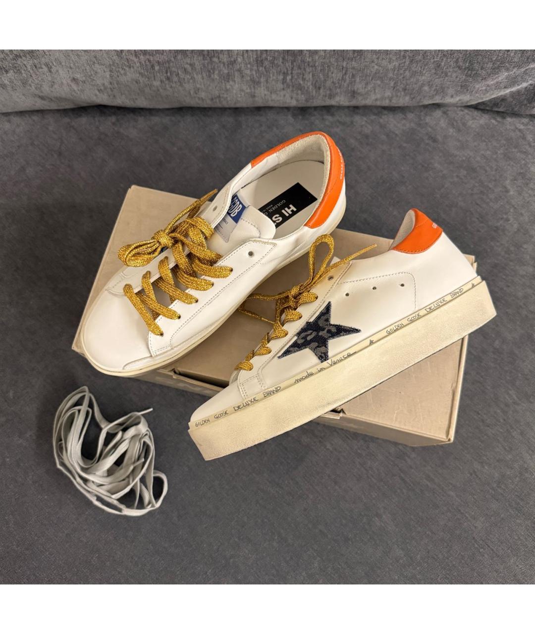 GOLDEN GOOSE DELUXE BRAND Мульти кожаные кеды, фото 9