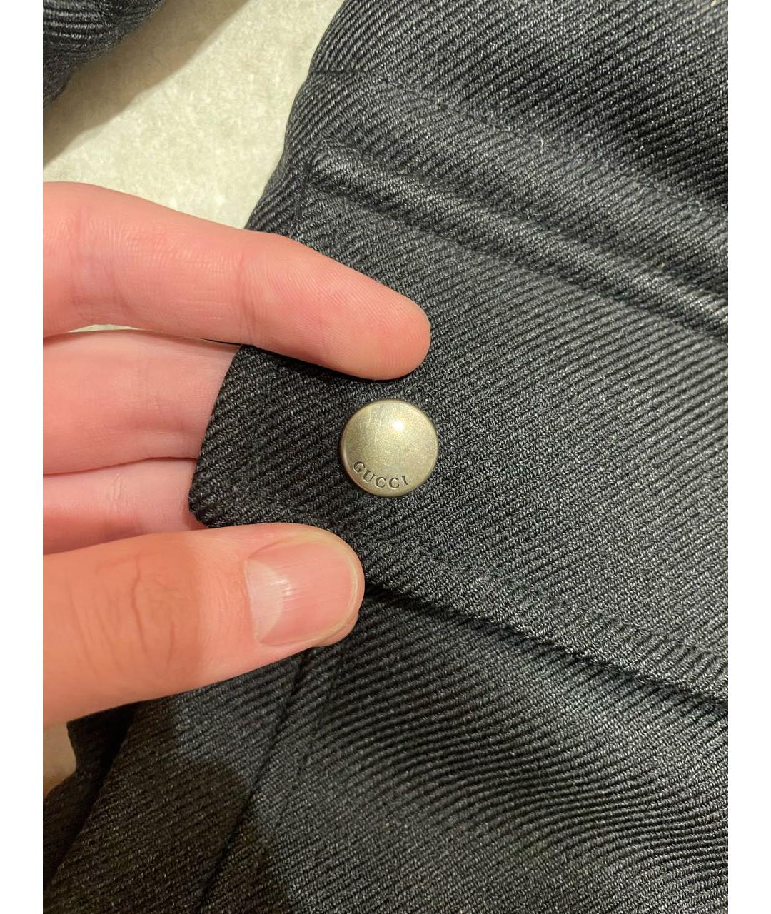 GUCCI Серый полиэстеровый пуховик, фото 7