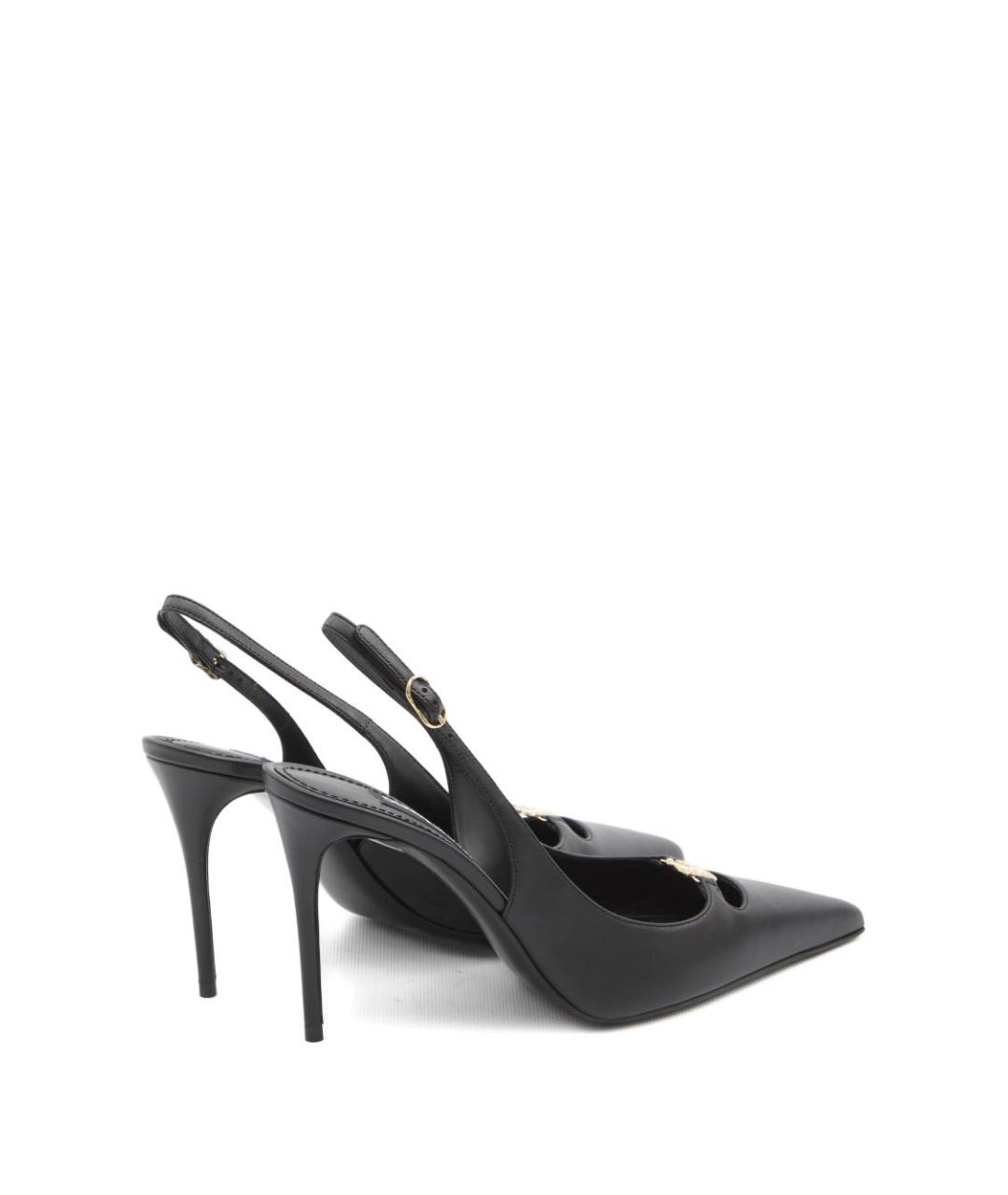 DOLCE&GABBANA Черные кожаные туфли, фото 2