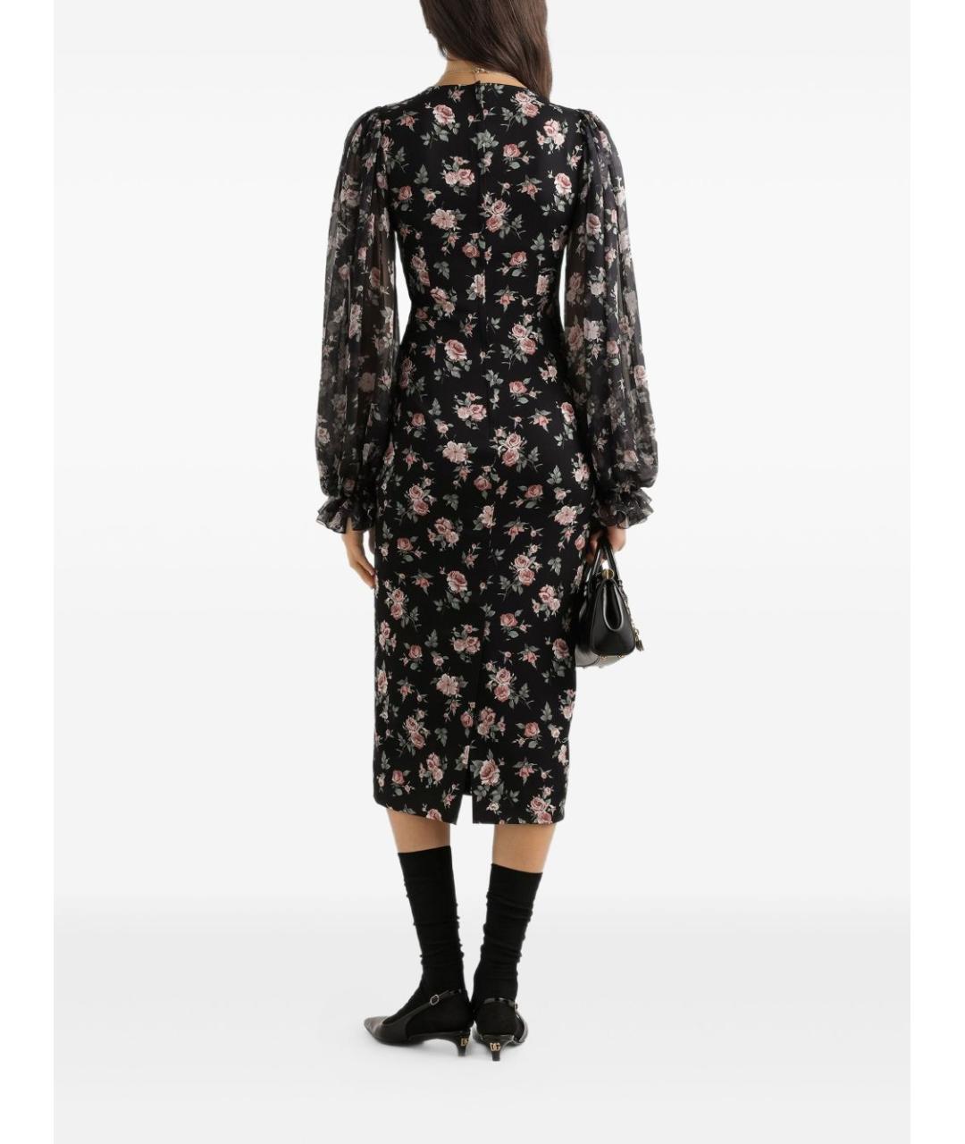 DOLCE&GABBANA Черное шелковое вечернее платье, фото 5