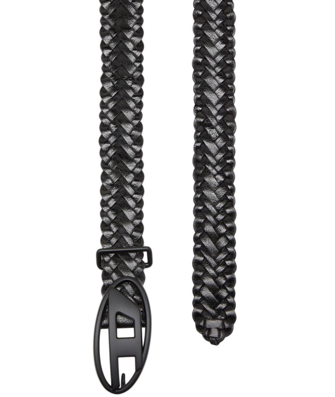 DIESEL Черный кожаный ремень, фото 2