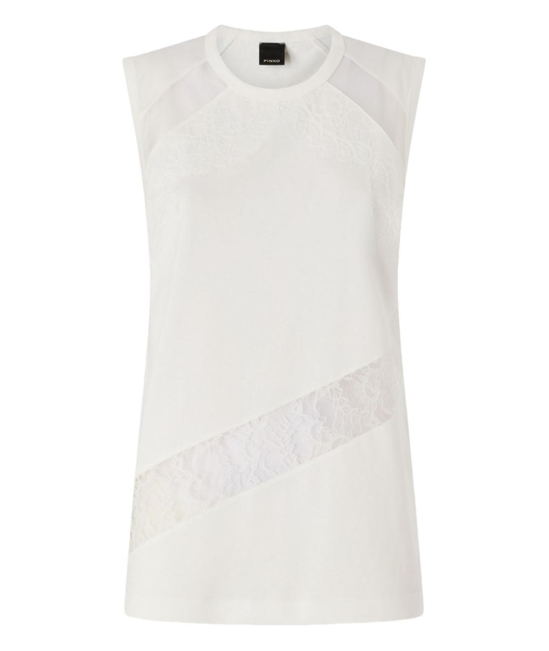PINKO Белая хлопковая майка, фото 1