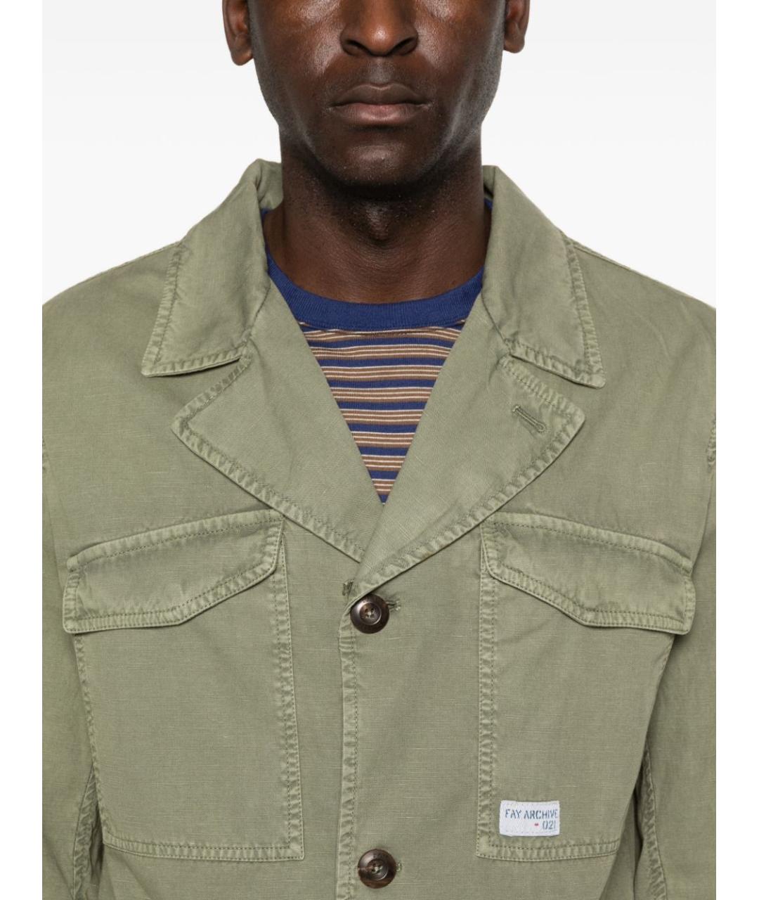 FAY Зеленая хлопковая куртка, фото 5