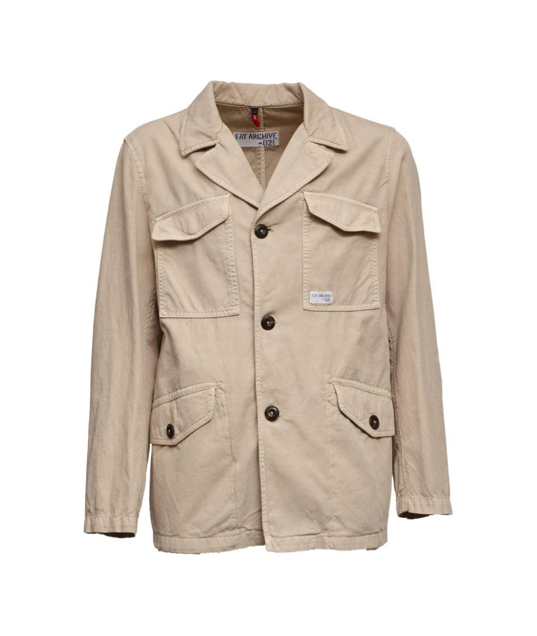 FAY Бежевая хлопковая куртка, фото 1