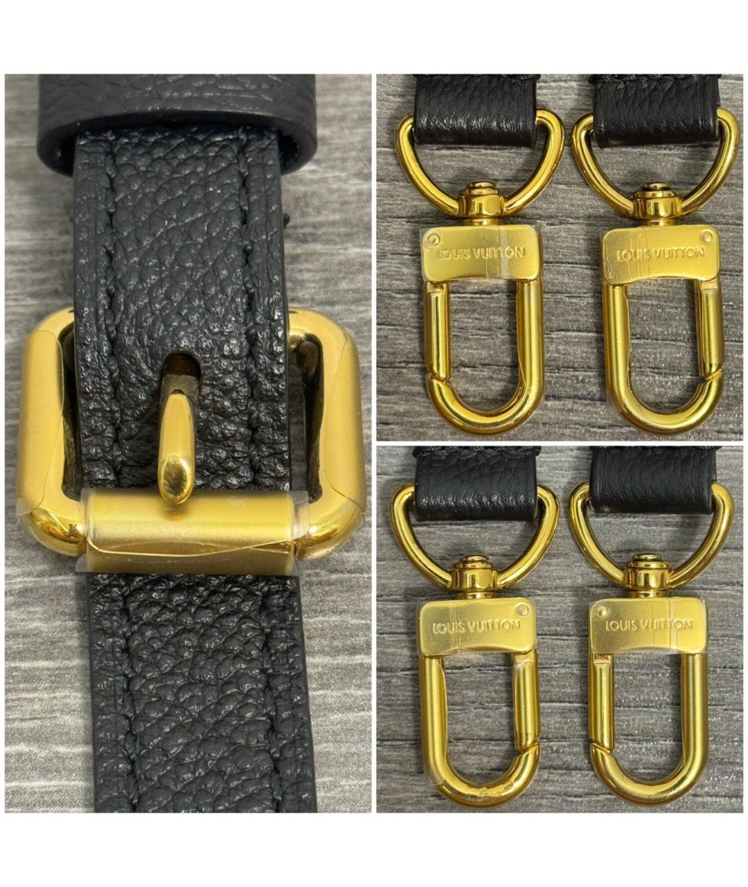 LOUIS VUITTON Черная кожаная сумка через плечо, фото 7