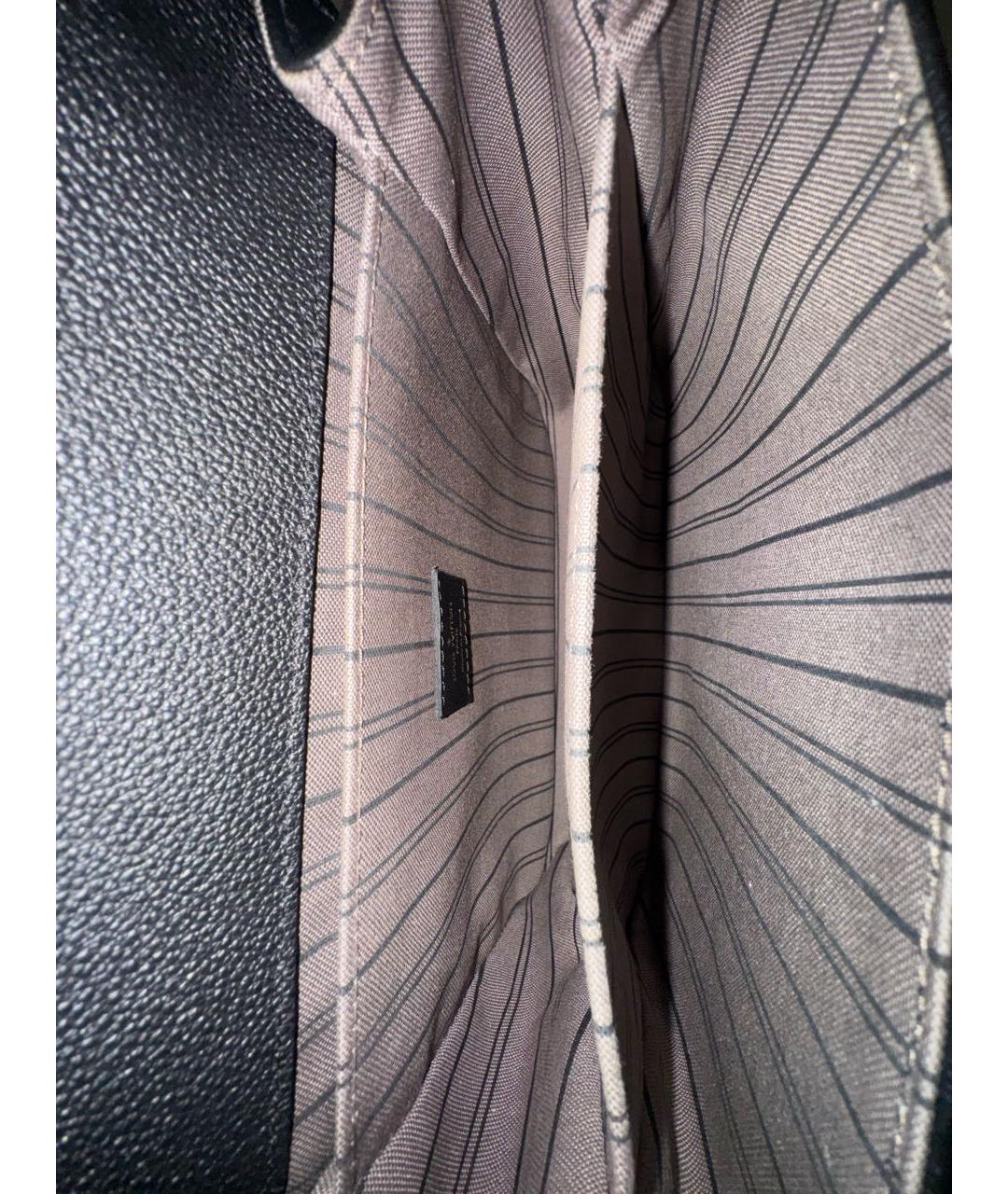 LOUIS VUITTON Черная кожаная сумка через плечо, фото 8