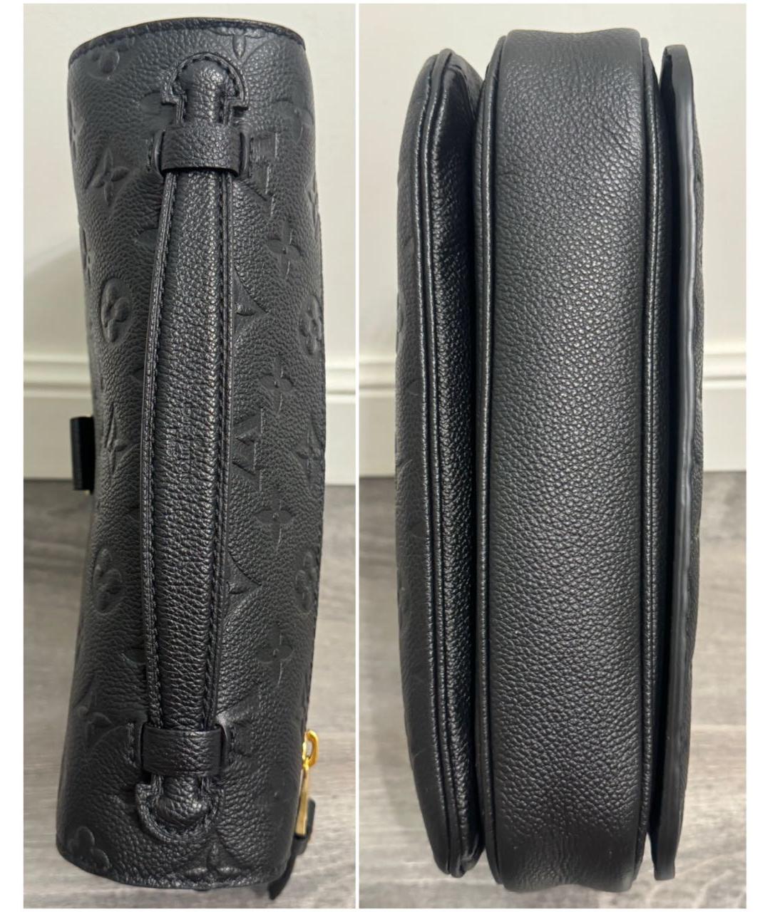 LOUIS VUITTON Черная кожаная сумка через плечо, фото 3