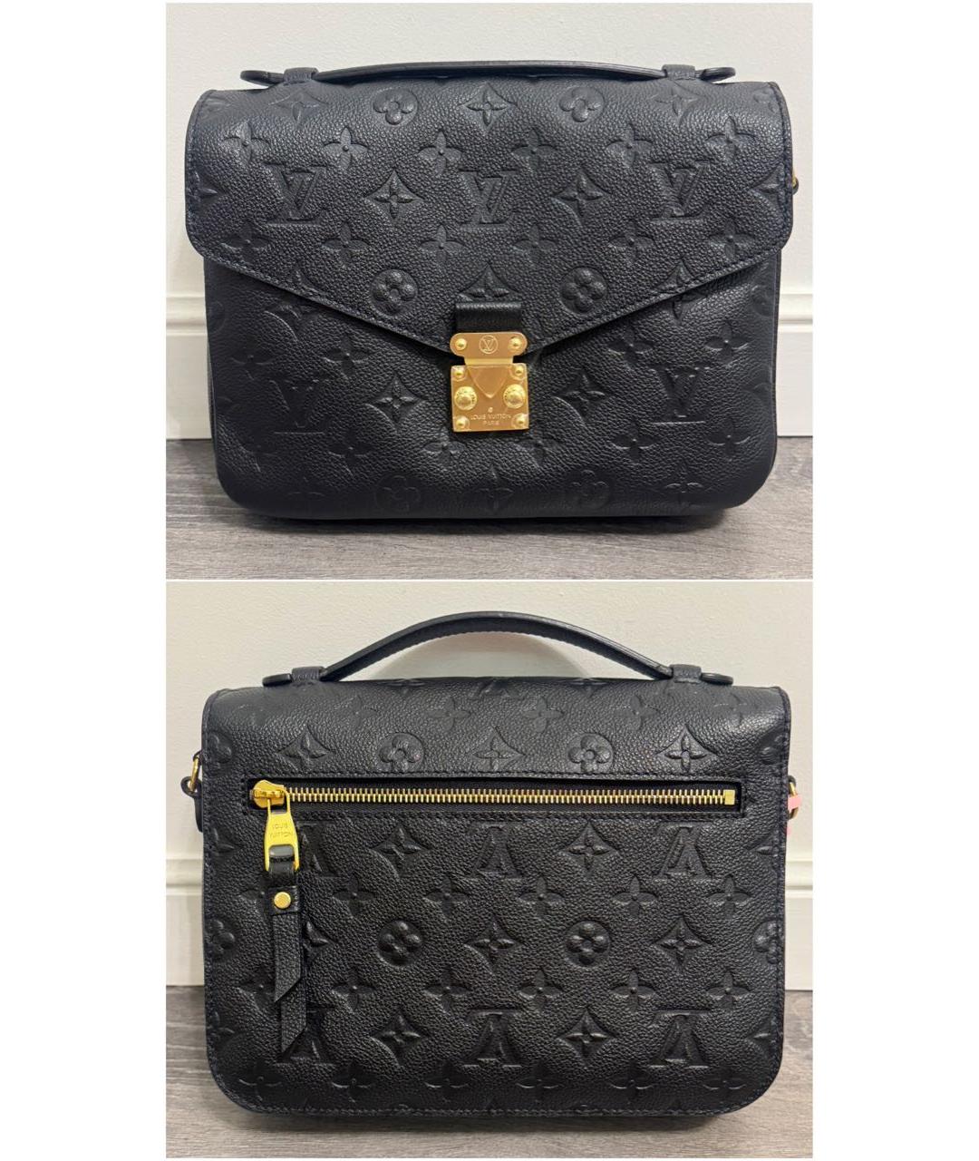 LOUIS VUITTON Черная кожаная сумка через плечо, фото 2