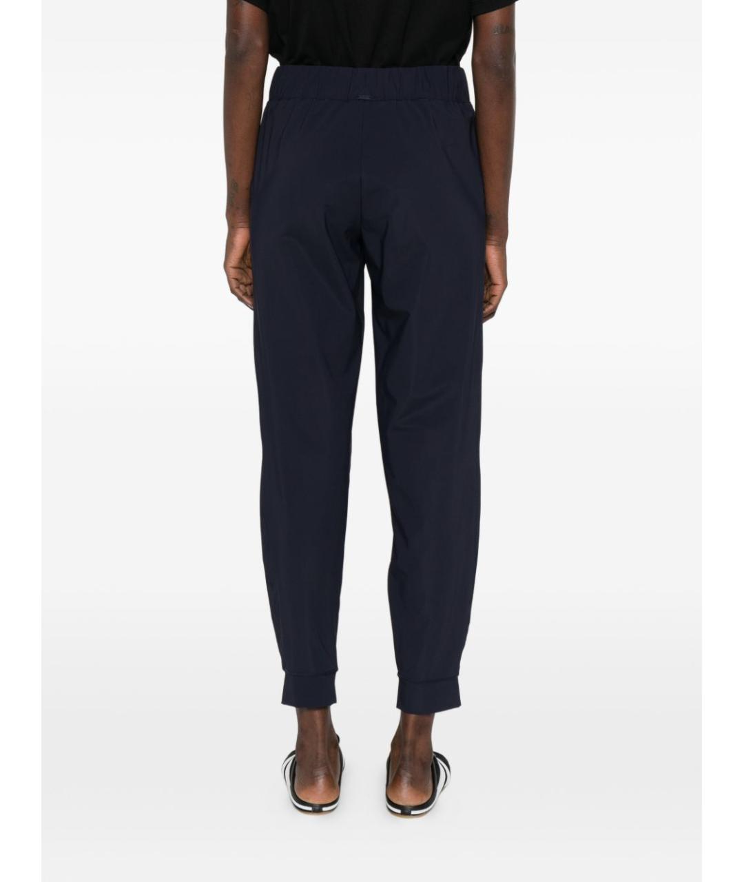 HERNO Синие полиамидовые прямые брюки, фото 4