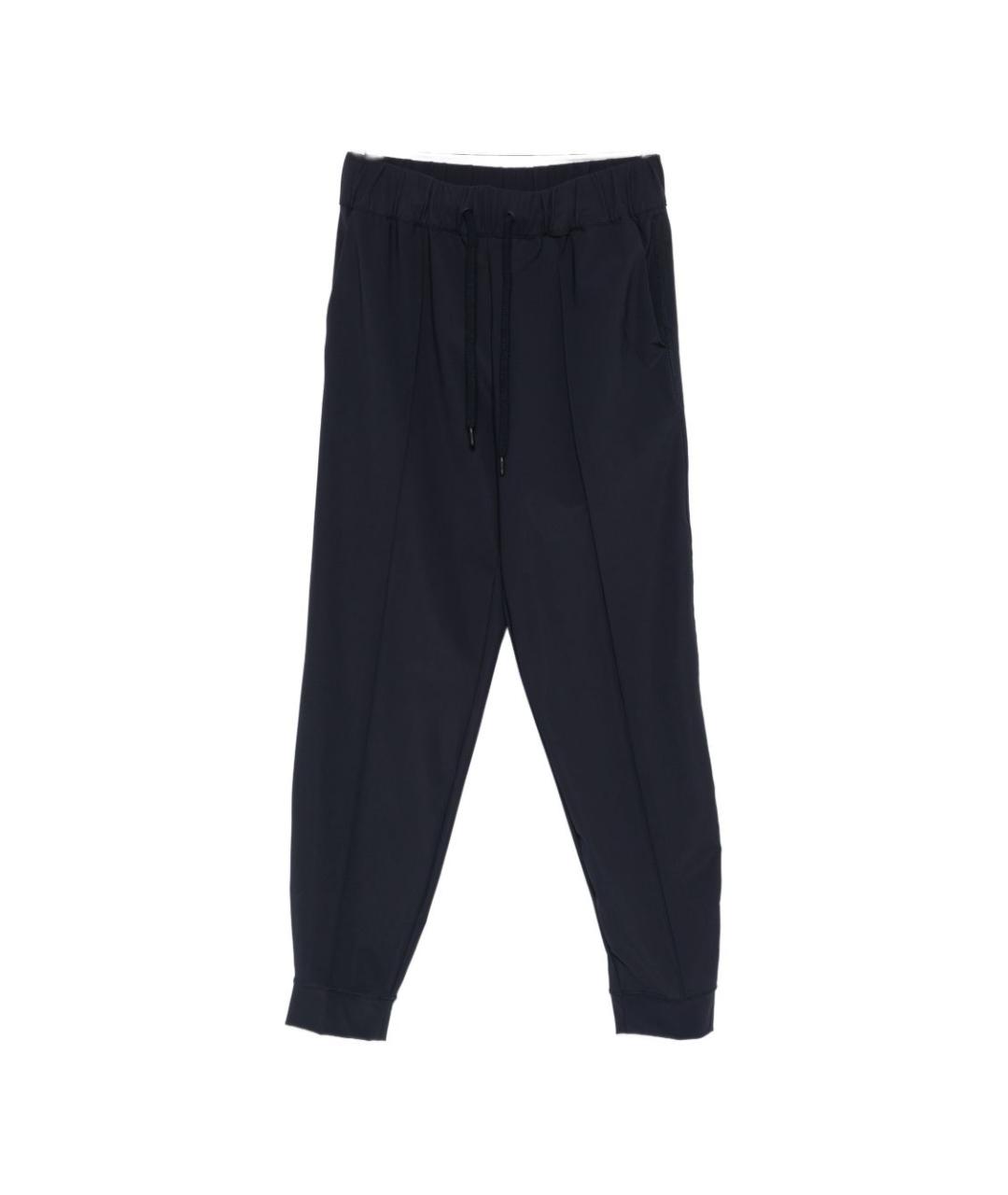 HERNO Синие полиамидовые прямые брюки, фото 1