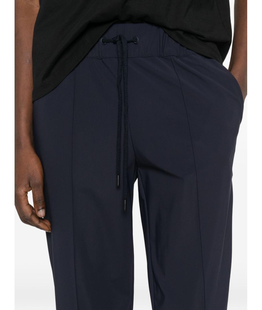 HERNO Синие полиамидовые прямые брюки, фото 2