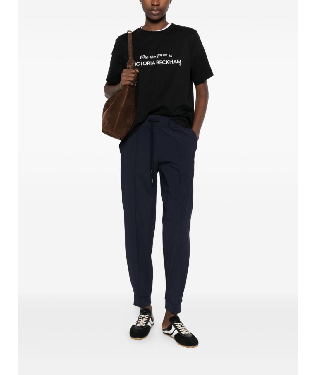 HERNO Синие полиамидовые прямые брюки, фото 5