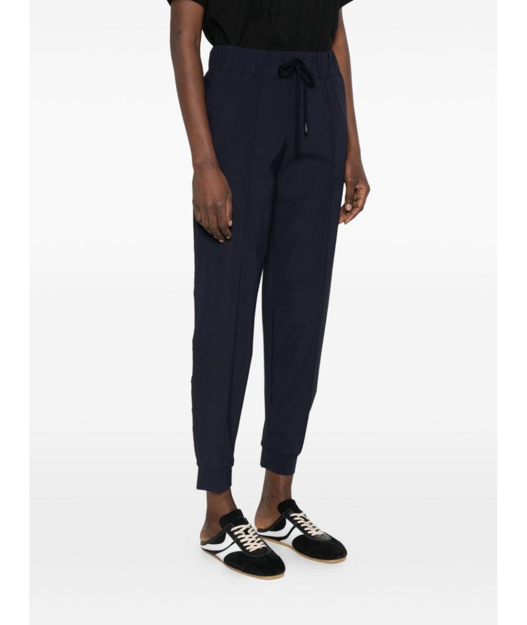 HERNO Синие полиамидовые прямые брюки, фото 3