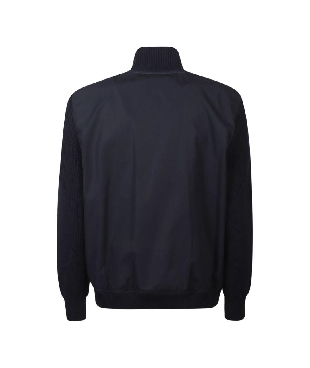 STONE ISLAND Темно-синяя хлопковая куртка, фото 2