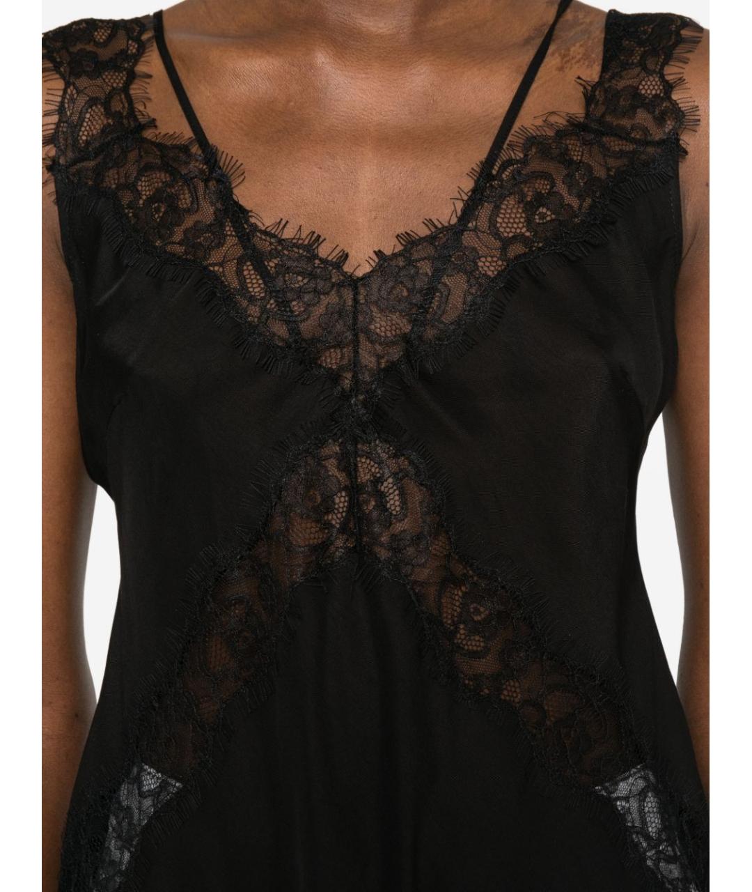 PINKO Черная вискозная майка, фото 3