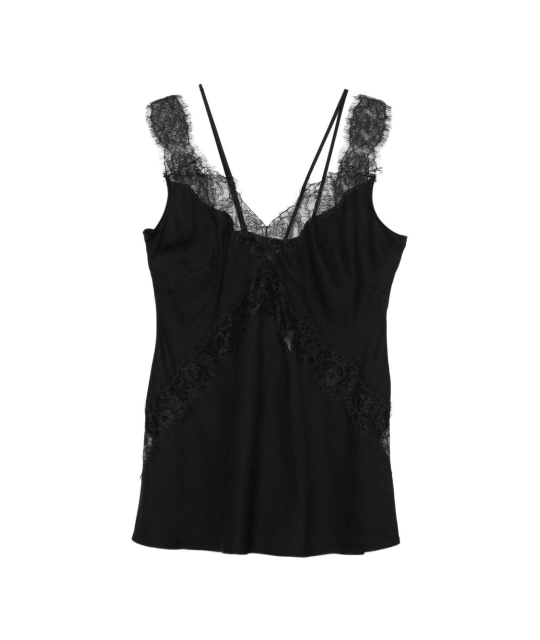 PINKO Черная вискозная майка, фото 1