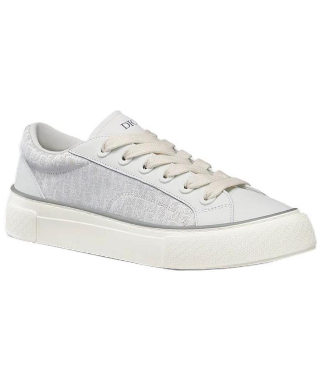 CHRISTIAN DIOR Серые кожаные низкие кроссовки / кеды, фото 3