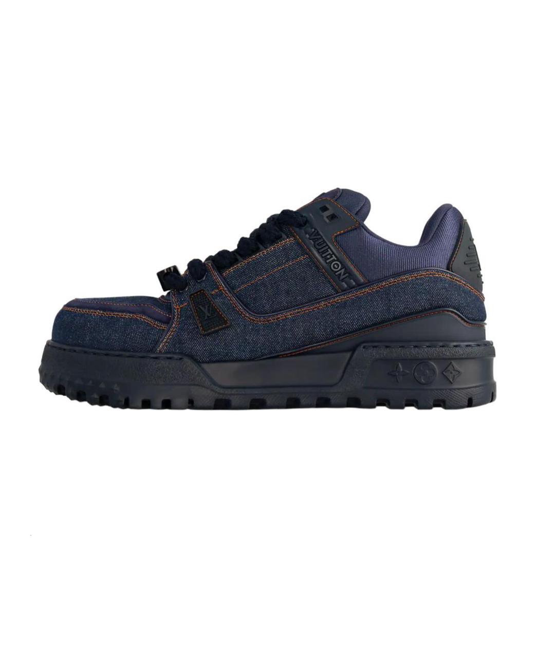 LOUIS VUITTON Синие текстильные кроссовки, фото 2