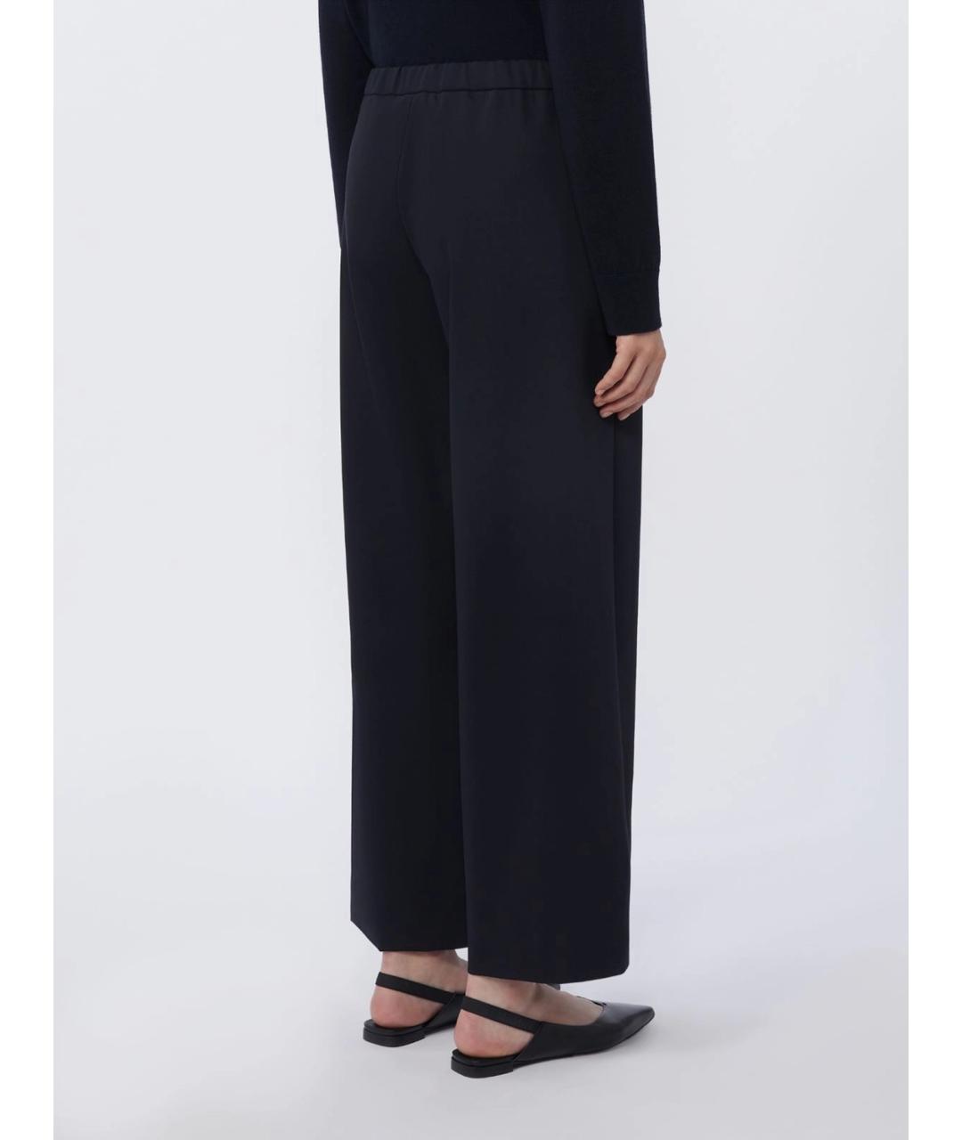 'S MAX MARA Темно-синие шерстяные прямые брюки, фото 4
