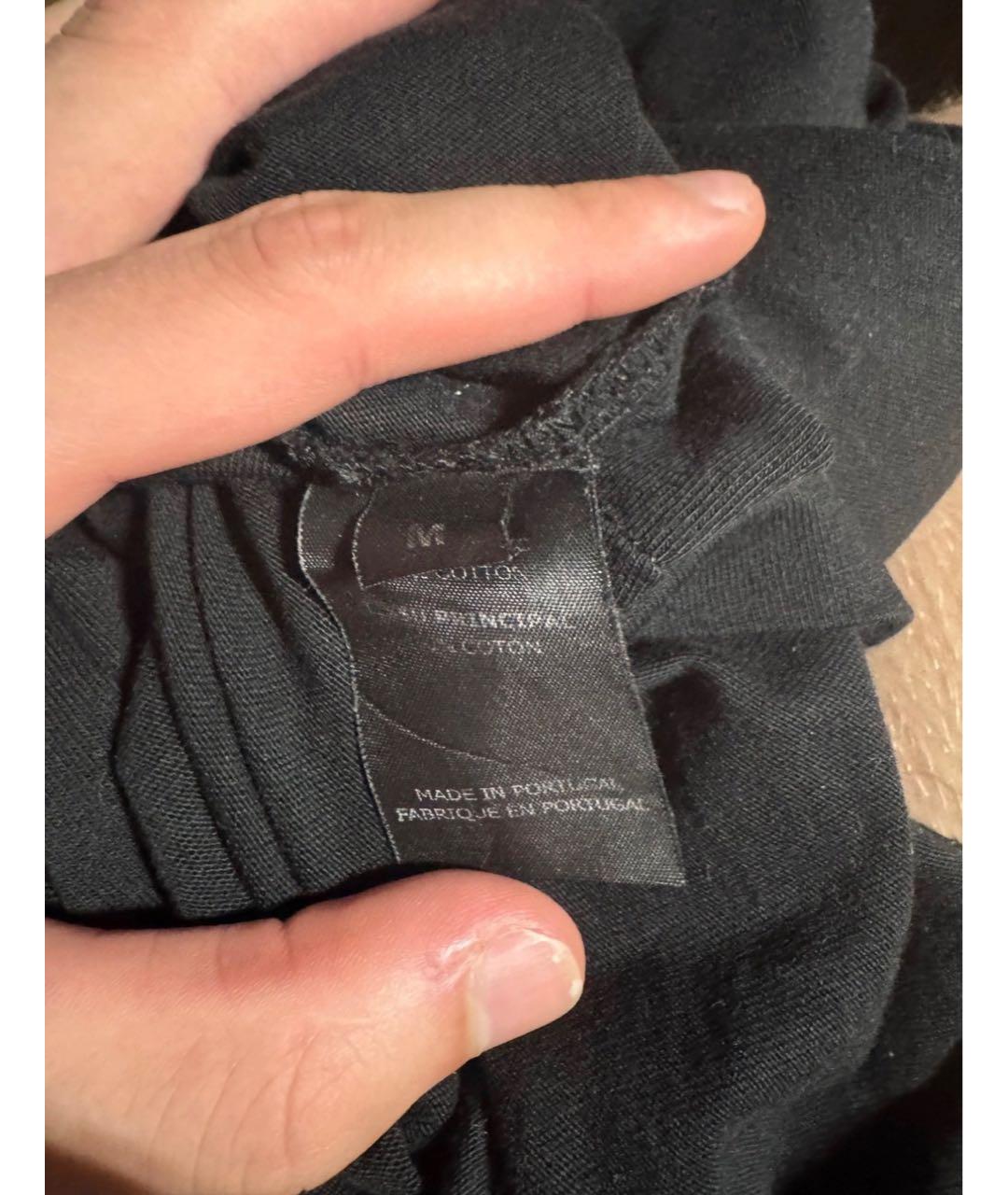 VETEMENTS Черная хлопковая футболка, фото 3