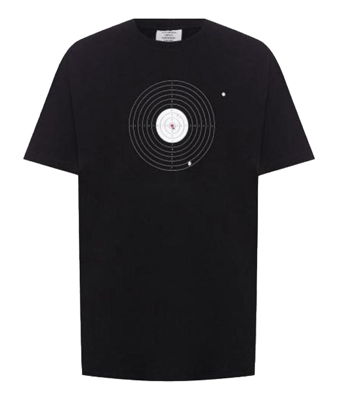 VETEMENTS Черная хлопковая футболка, фото 1