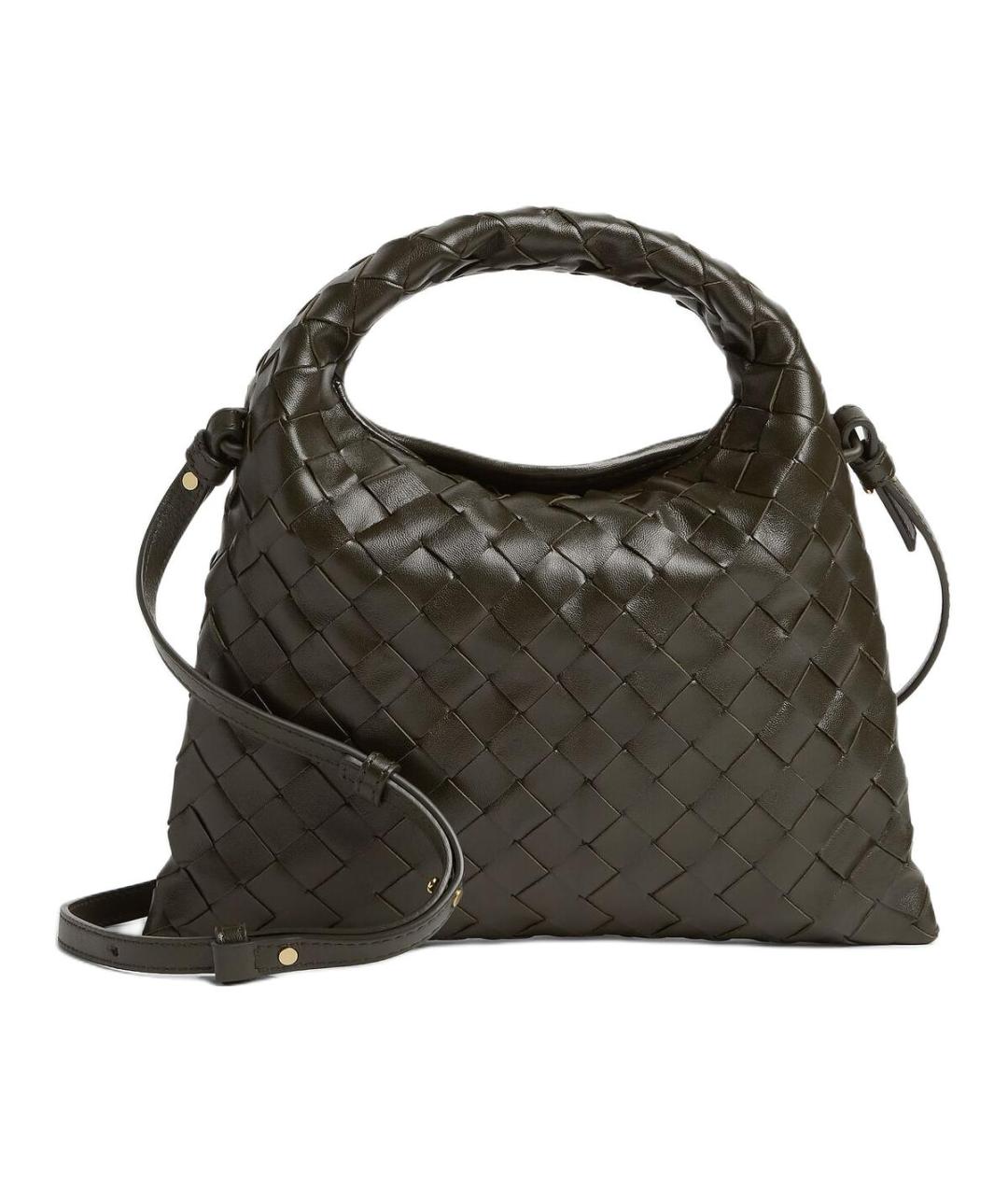 BOTTEGA VENETA Хаки кожаная сумка через плечо, фото 1