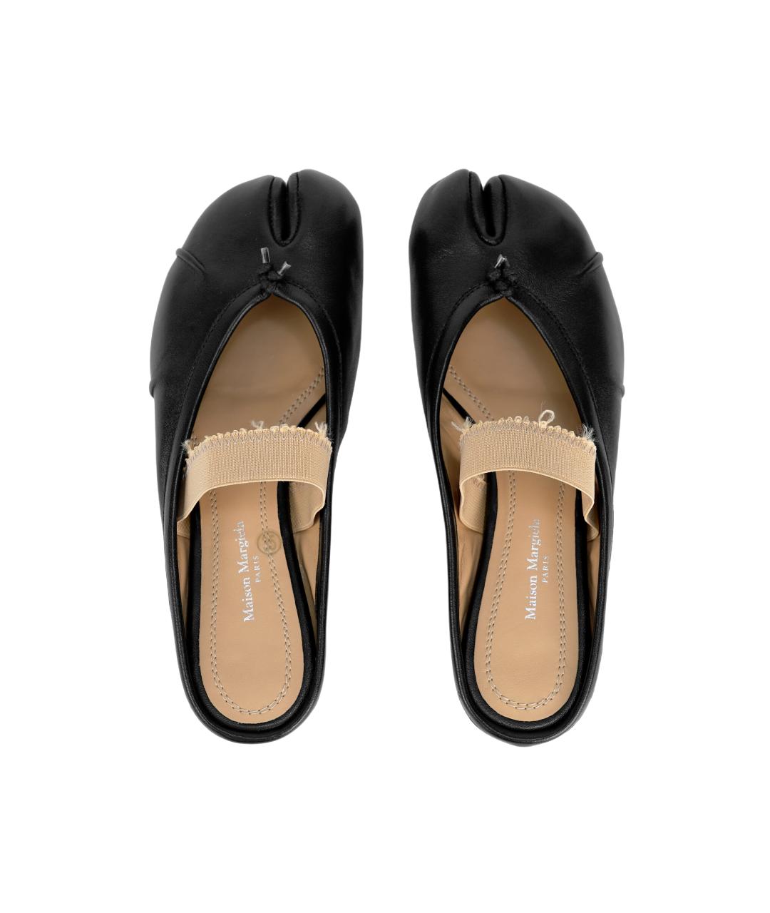 MAISON MARGIELA Черные кожаные мюли, фото 3
