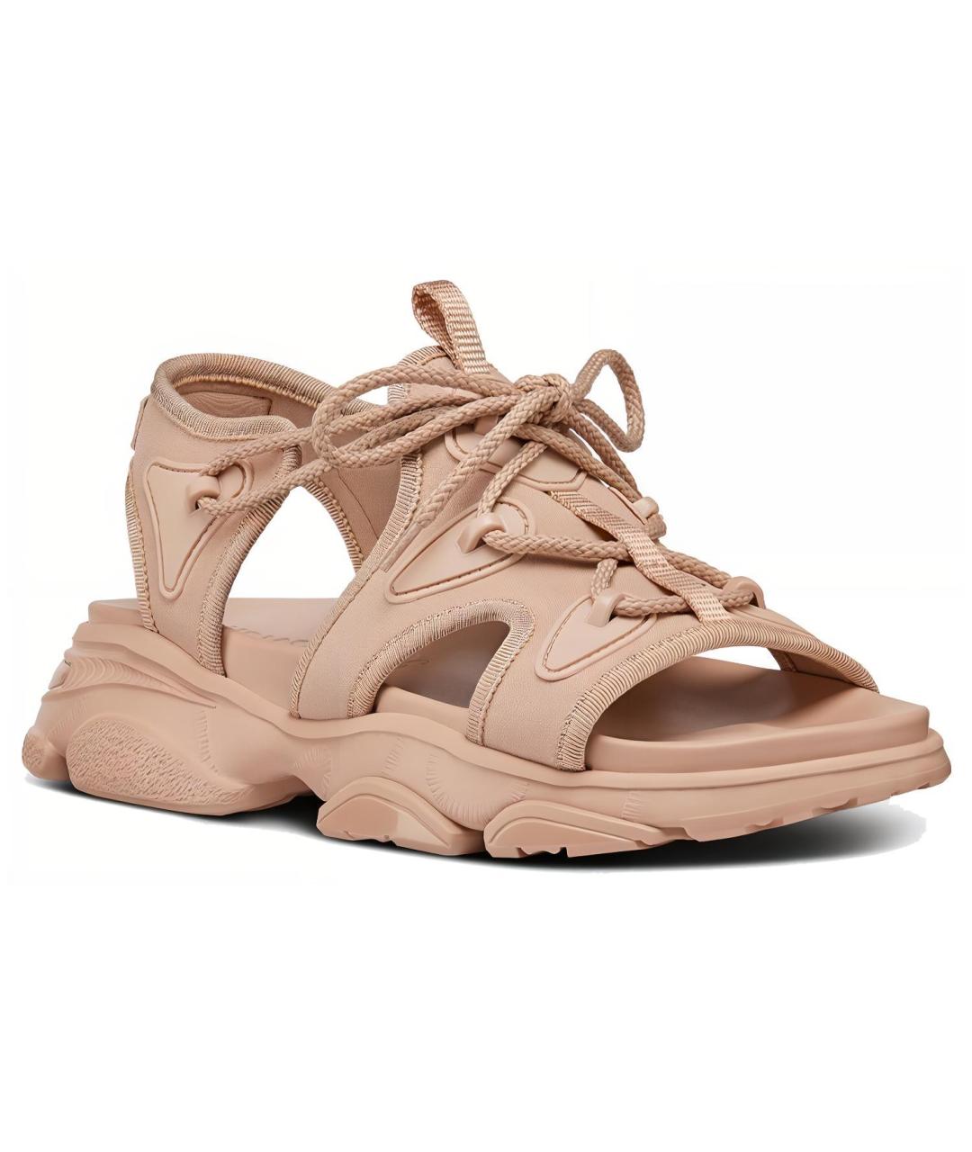 CHRISTIAN DIOR Бежевые сандалии, фото 3