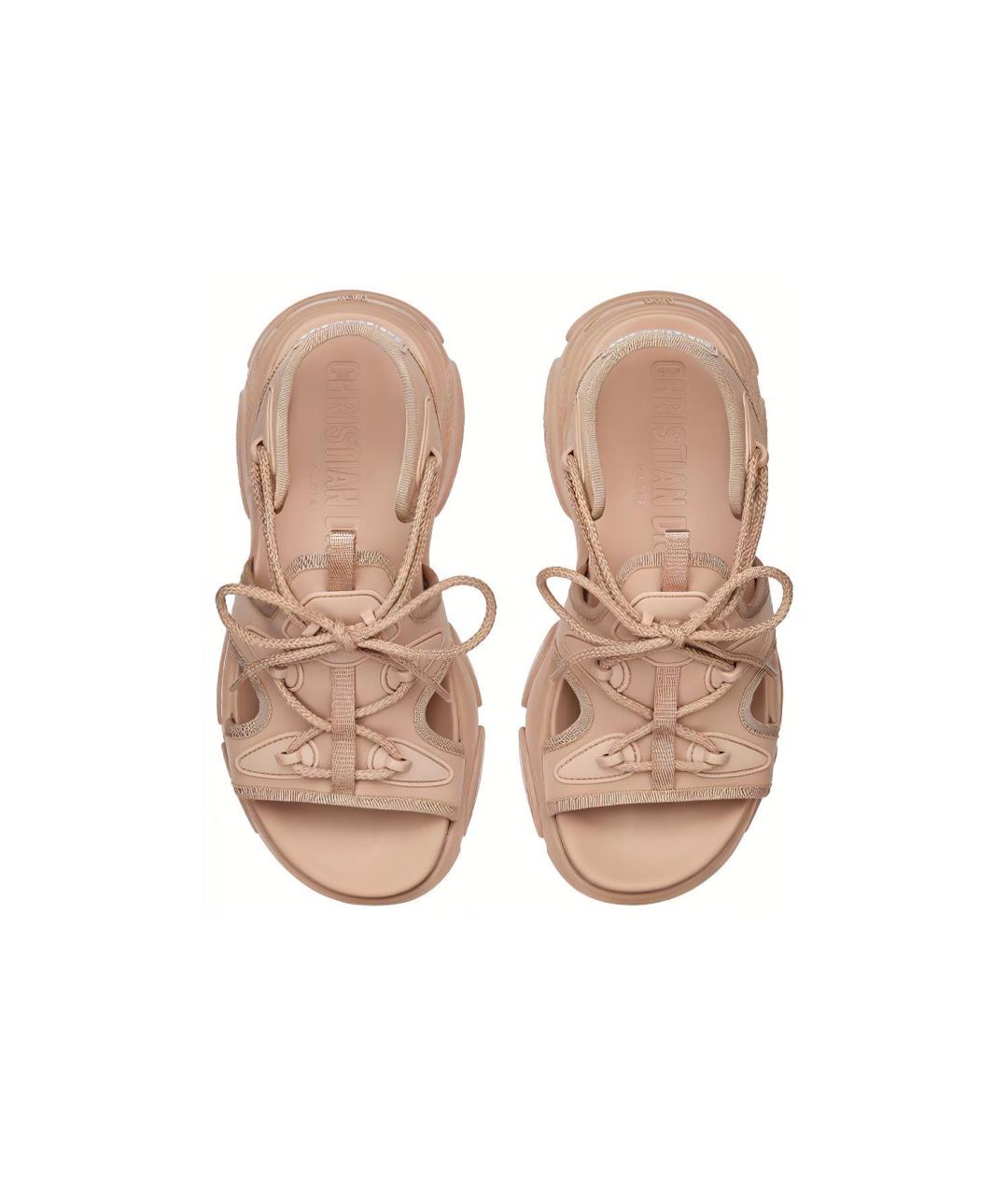 CHRISTIAN DIOR Бежевые сандалии, фото 4