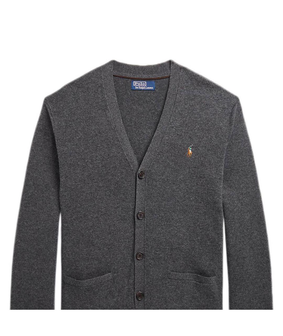 POLO RALPH LAUREN Серый кардиган, фото 3