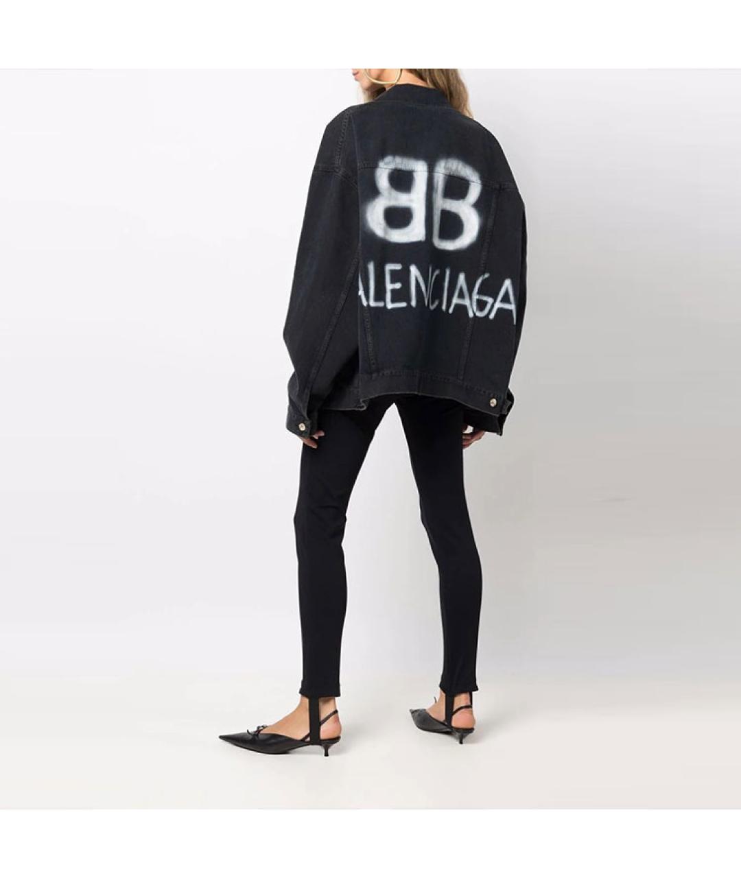 BALENCIAGA Черная деним куртка, фото 6