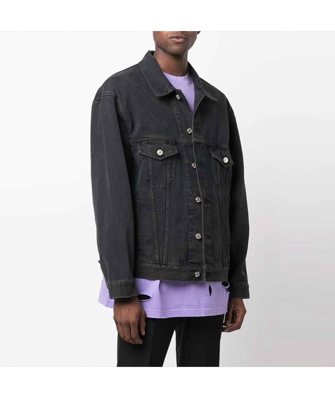 BALENCIAGA Черная деним куртка, фото 5