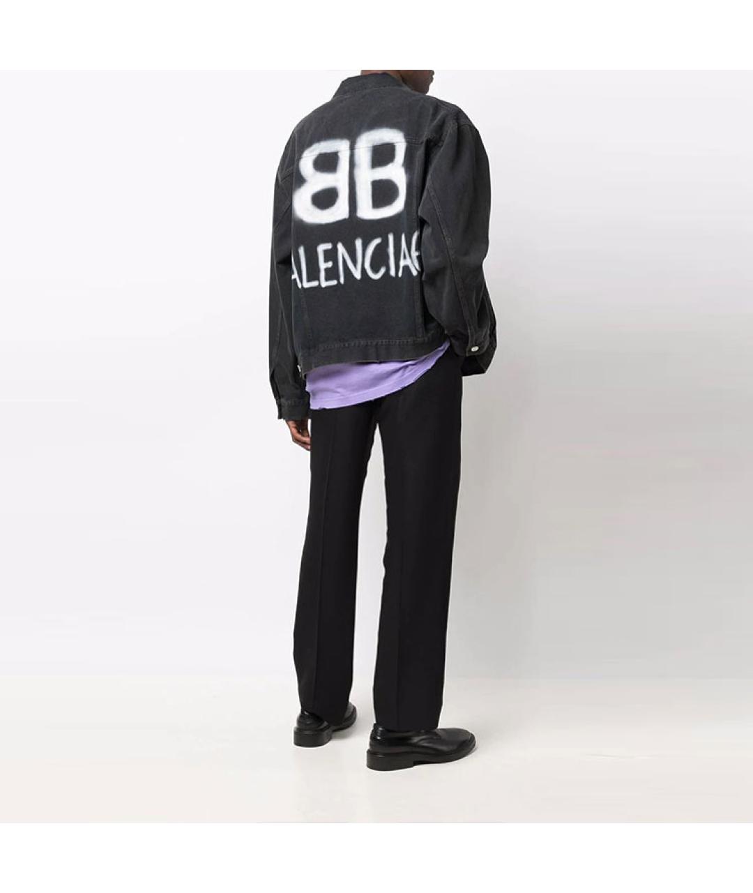 BALENCIAGA Черная деним куртка, фото 7