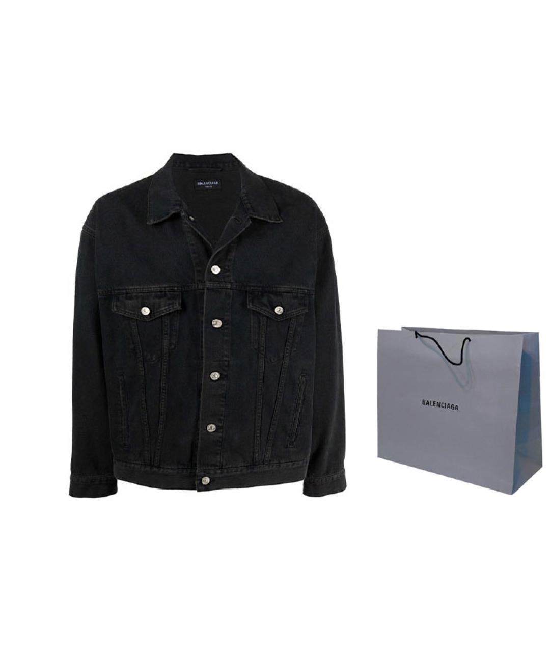 BALENCIAGA Черная деним куртка, фото 3