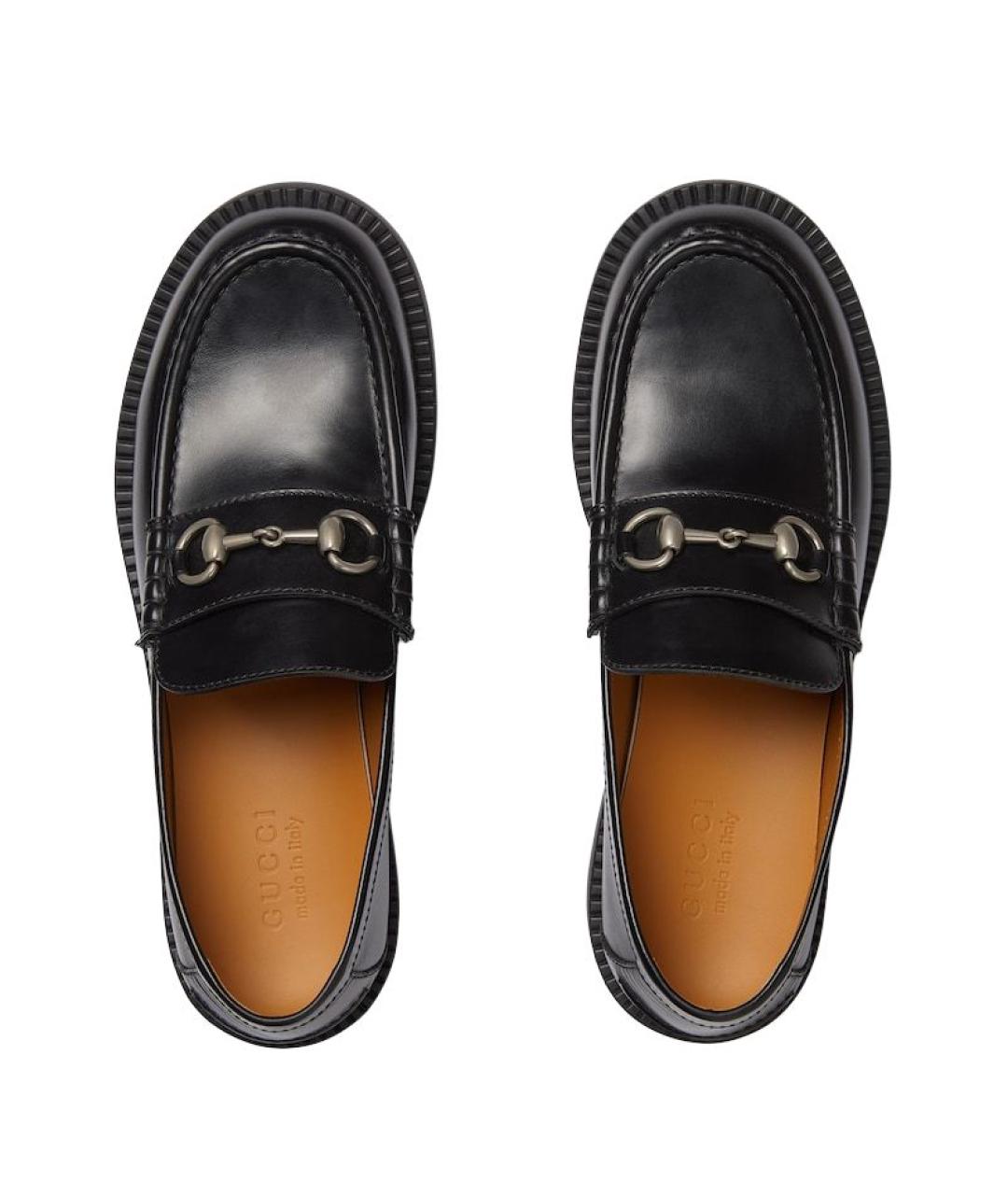 GUCCI Черные кожаные лоферы, фото 4