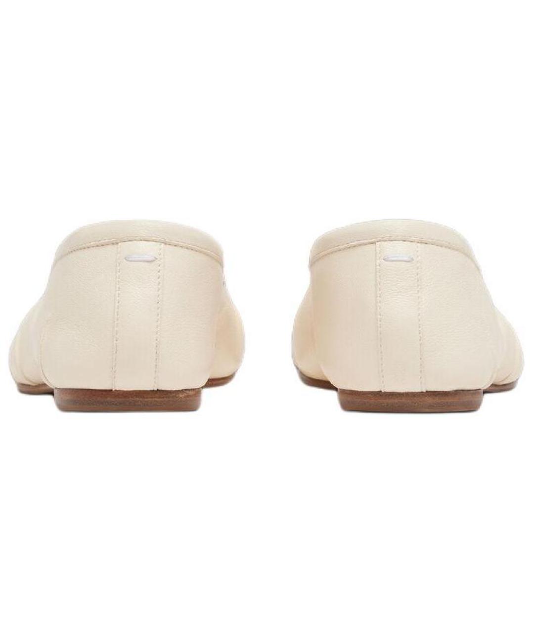 MAISON MARGIELA Белые кожаные балетки, фото 5