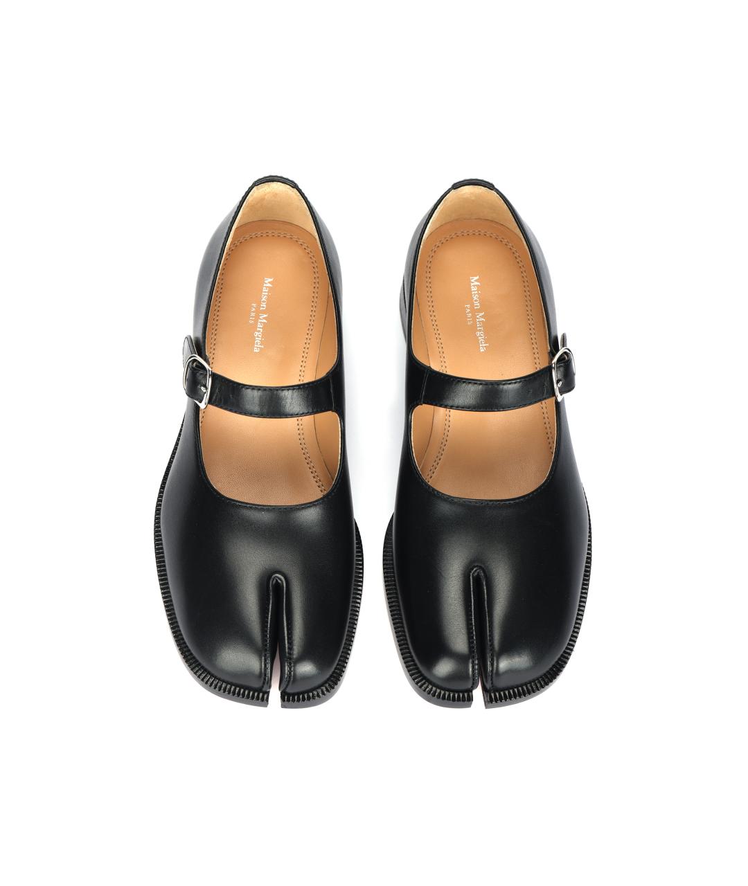 MAISON MARGIELA Черные кожаные туфли, фото 3