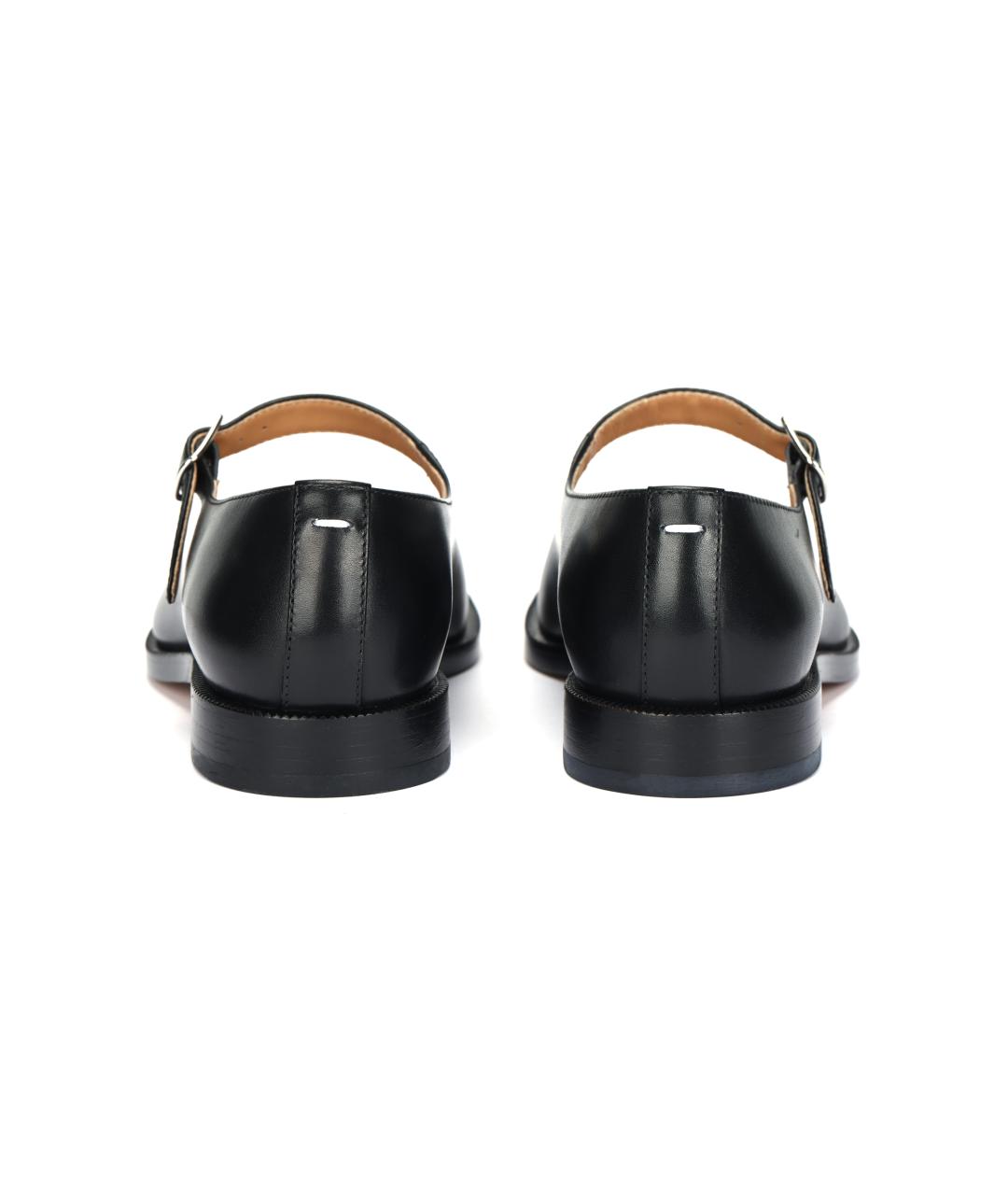 MAISON MARGIELA Черные кожаные туфли, фото 4