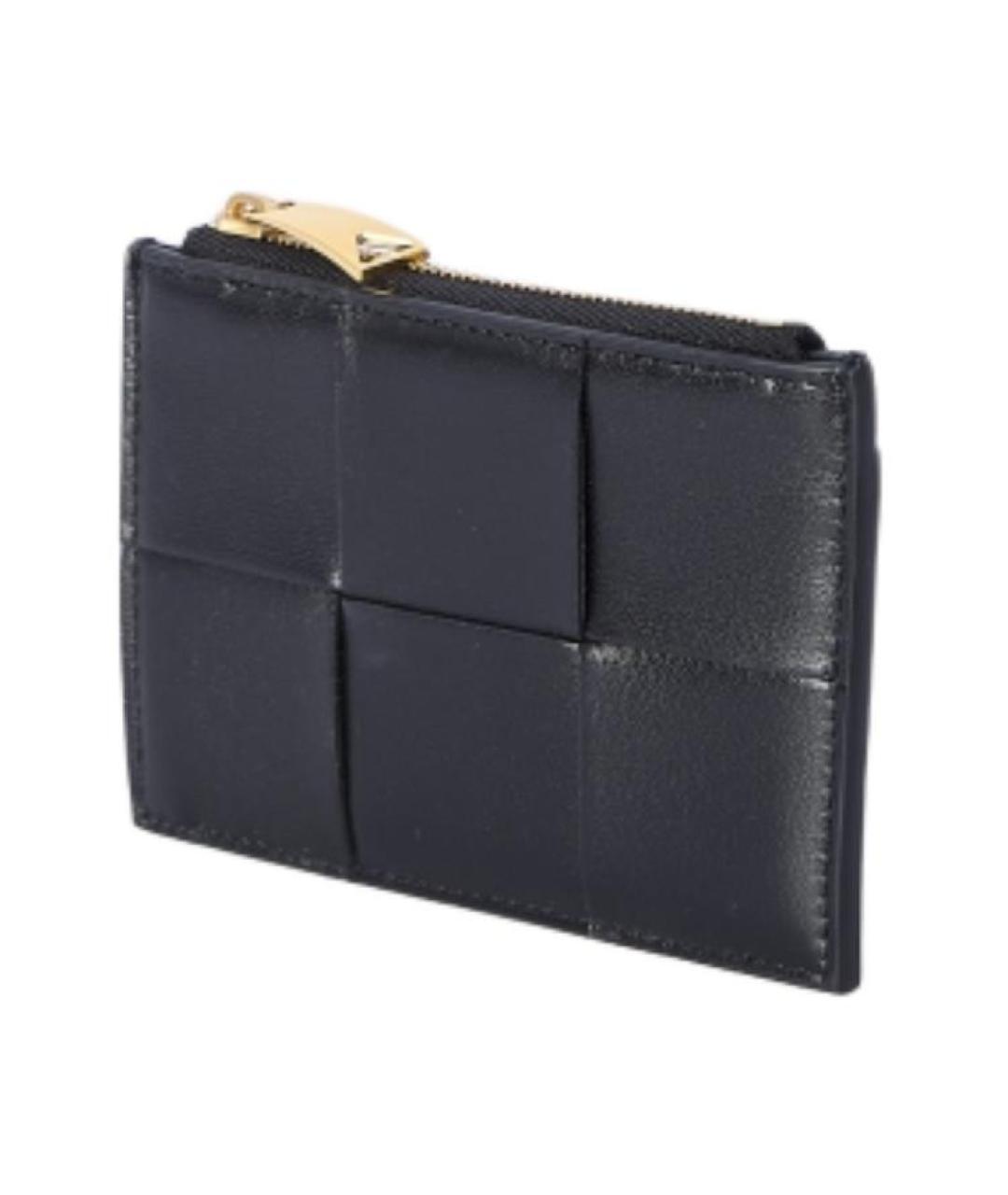 BOTTEGA VENETA Черный кожаный кошелек, фото 2