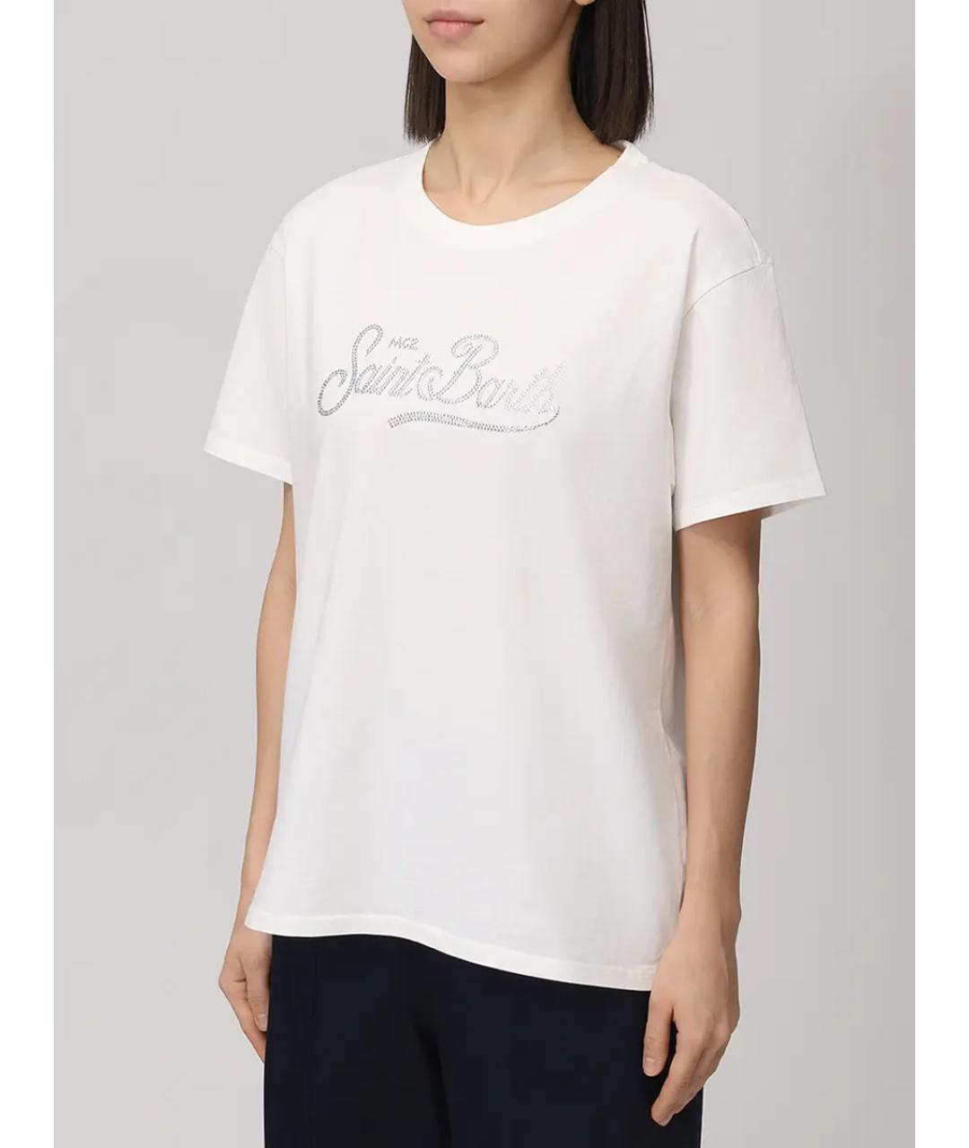 MC2 SAINT BARTH Белая хлопковая футболка, фото 4