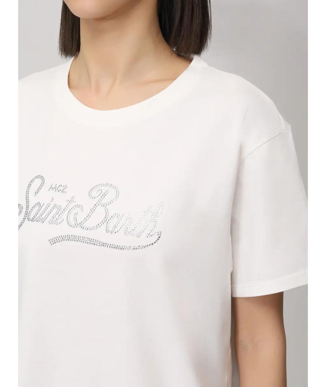 MC2 SAINT BARTH Белая хлопковая футболка, фото 5