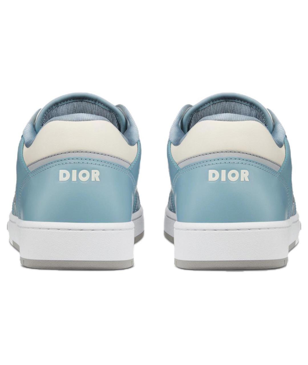 CHRISTIAN DIOR Голубые кожаные низкие кроссовки / кеды, фото 6