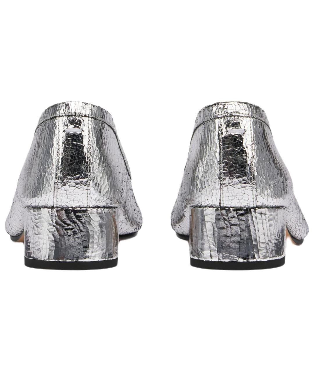 MAISON MARGIELA Серебряные кожаные туфли, фото 5