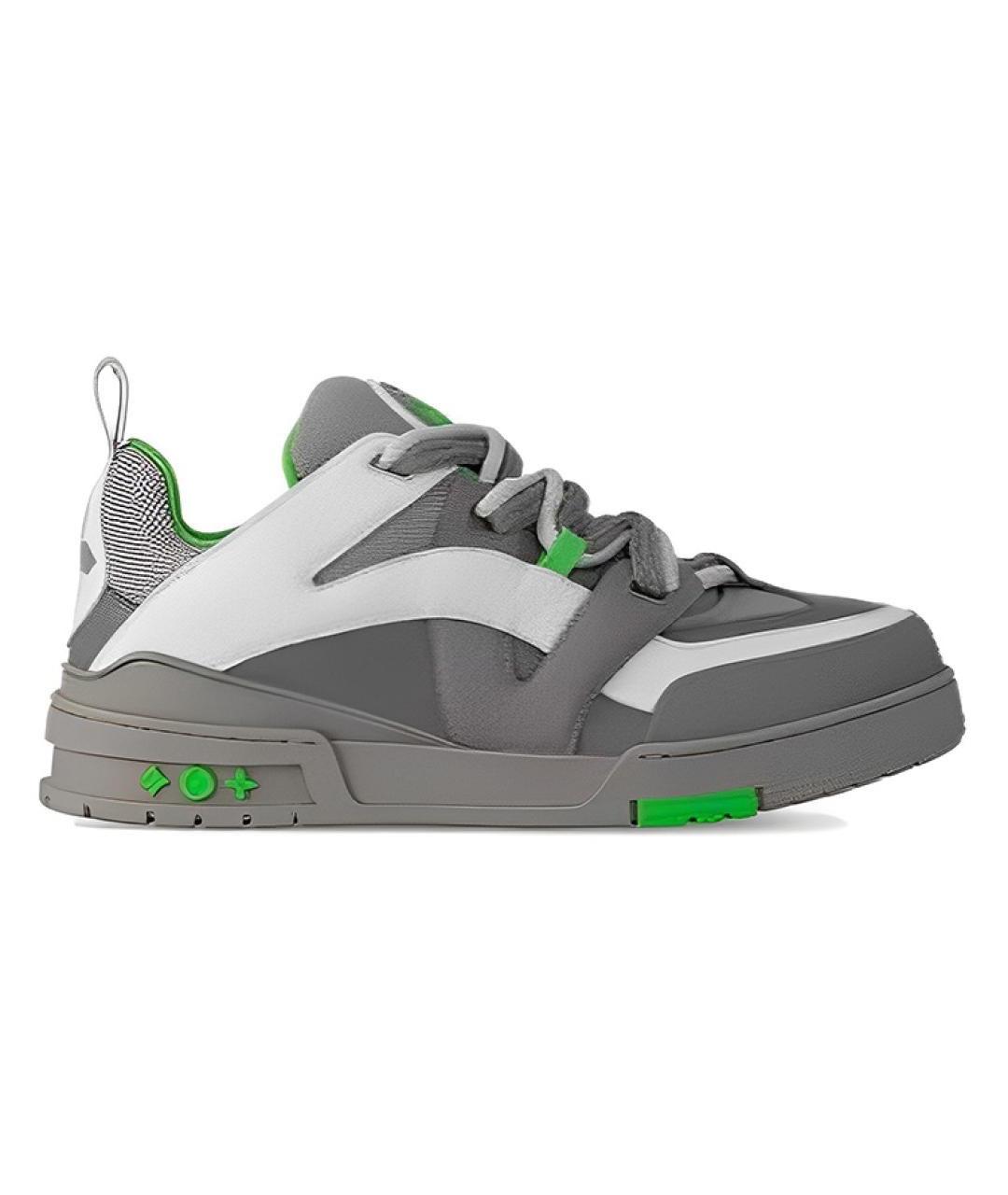 LOUIS VUITTON Серые кроссовки, фото 1