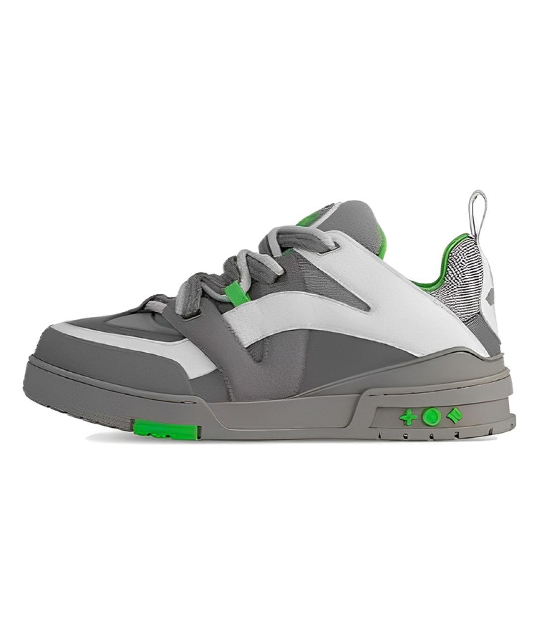 LOUIS VUITTON Серые кроссовки, фото 6